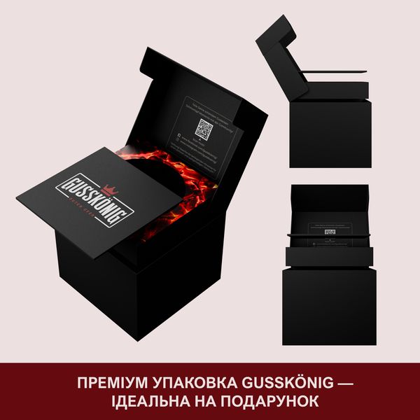 Чугунная сковорода WOK Gusskönig 36 см + книга рецептов, жаростойкие перчатки, очиститель 170189 фото