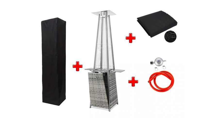 Газовий обігрівач Pyramid Grey Rattan GRILLI 777419 фото