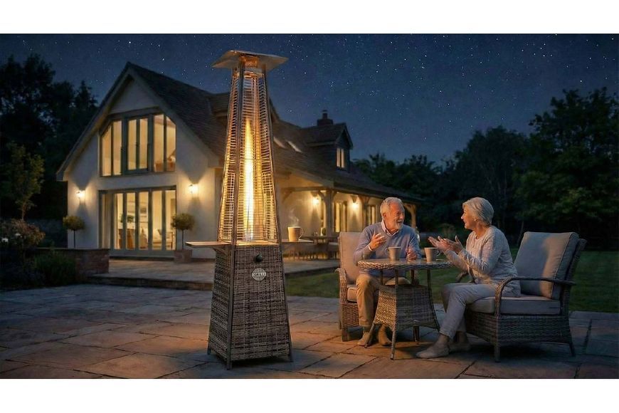 Газовий обігрівач Pyramid Grey Rattan GRILLI 777419 фото