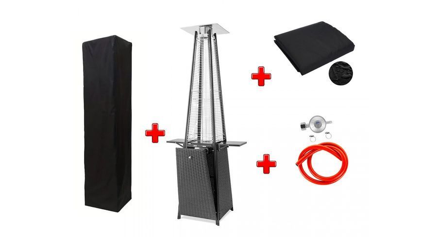 Газовий обігрівач Pyramid Black Rattan GRILLI 777418 фото