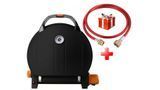 КОМПЛЕКТ Портативний переносний газовий гриль O-GRILL 900, чорний + шланг у подарунок! 13824 фото