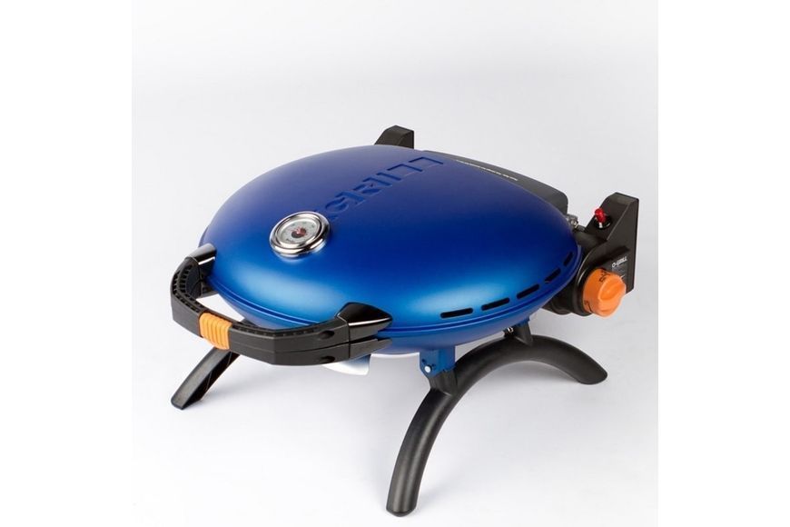 КОМПЛЕКТ Портативний переносний газовий гриль O-GRILL 600T, синій + шланг у подарунок! SETo-grill_600T_blue фото