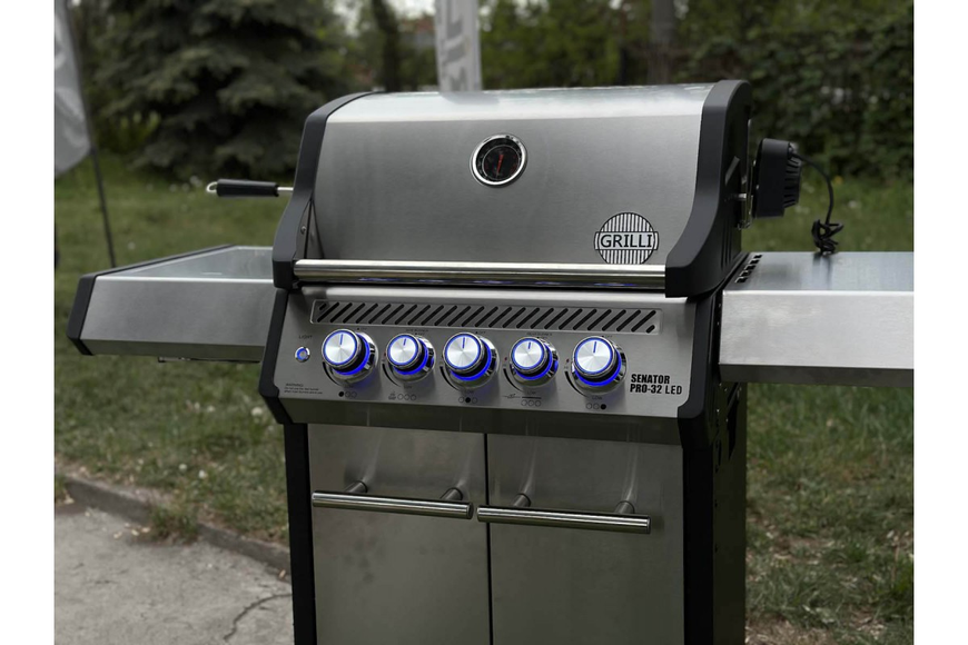 Газовий гриль GRILLI Senator Pro-32 LED з системою BBQ Block Fire 701477 фото