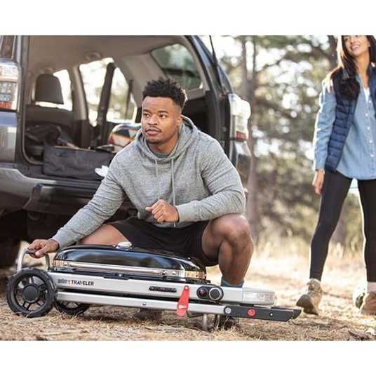 Weber Traveler ステルスエディション9013013 Купить Портативный газовый гриль Weber Traveler, Stealth Edition