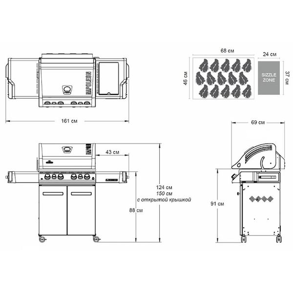 Газовий гриль Napoleon Legend 485 LD485RSIBPSS-1 фото