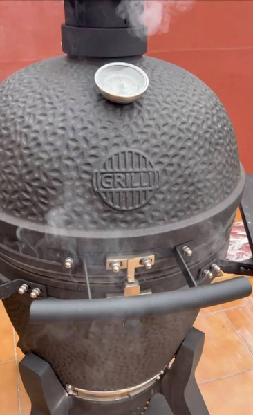Керамічний вугільний гриль GRILLI Kamado L 5 в 1 з системою BBQ Block Fire 749777 фото