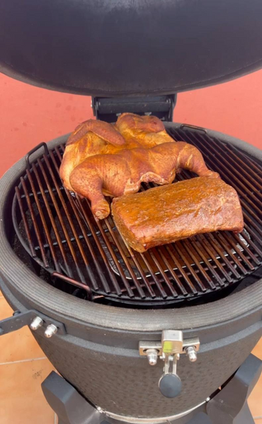 Керамічний вугільний гриль GRILLI Kamado L 5 в 1 з системою BBQ Block Fire 749777 фото