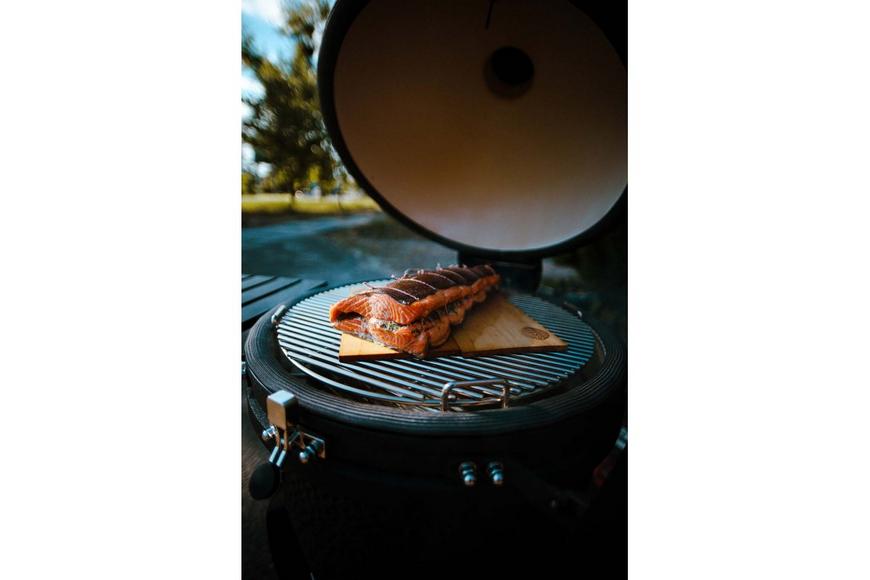 Керамічний вугільний гриль GRILLI Kamado L 5 в 1 з системою BBQ Block Fire 749777 фото